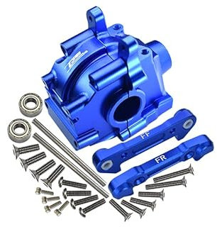 Losi 1:10 Lasernut U4 Tenacity LOS03028 / Tenacity DB Pro LOS03027V2 Tuning Teile Aluminium Front Gear Box + Front Lower Suspension Mount - 26Pc Set Blue