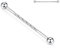 14G Industrial Piercing Schmuck Silber Chirurgenstahl Industrial Barbell 38mm lange Gerüststange Industrial Bar mit CZ gepflasterter Pyramide entworfen Knorpelohrring Helix Barbell für Damen Herren