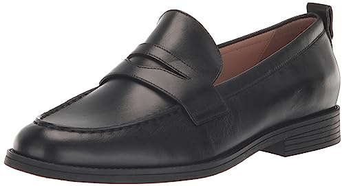 Cole Haan Women's Stassi Penny Loafer, Black Leather, 7.5-B US