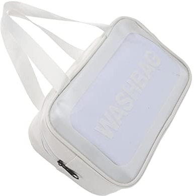 FOMIYES Transparente Kosmetiktasche Reise-Make-up-tragetaschen Pflegetasche Für Männer Tragetasche Für Reiseorganisatoren Persönliche Badetasche Schwimmtasche Weiß Reisen Container Pu PVC