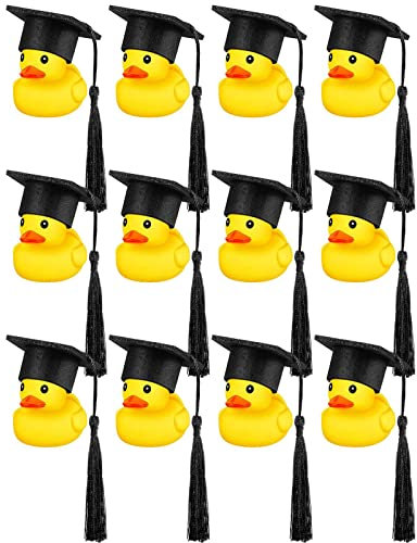 Fukamou Lustige Akademiker Badeente, Quietscheente Mit Doktorhut, Für Geburtstagsfeier, Gastgeschenke Dekoration, Kinderparty, Abschlussparty