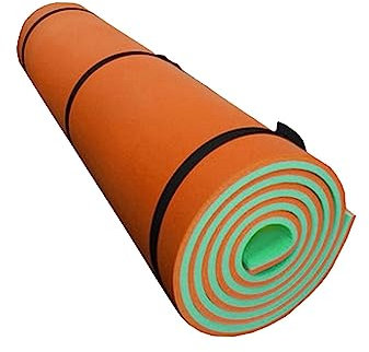F Fityle Tapis de Flotteur d'eau Piscine Flotteur Raft Famille Jeu d'eau Piscine Flottant Raft Lounge Matelas Flotteur pour l'extérieur, la rivière, Orange Vert, 180X55X2.2cm, avec Sangle