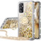 Silverback Hülle für Samsung Galaxy S23 FE, Mädchen Glitzern Handyhülle mit Ringständer, Cover Silikon Flüssigkeit Clear Schutzhülle für Samsung Galaxy S23 FE Case -Gold