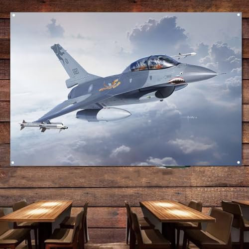 ROCAF F-16A B Fighter Group Poster Tapisserie – Dekorieren Sie Ihre Zimmerwand mit diesem Luftfahrt-Luftwaffen-Banner – Wandkunst Flagge Leinwand Gemälde für Wanddekoration