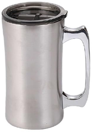 AXIKALB Vaso De Agua Cerveza 304 Acero Inoxidable 560ml Mango Aleación Zinc Aislamiento Térmico Al Vacío Doble Capa