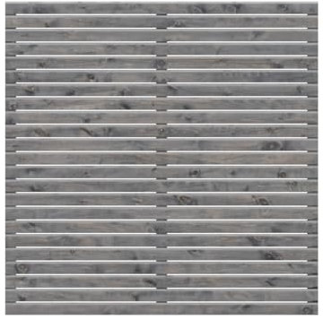 Woodtex Gartenzaun Sichtschutzzaun Windschutzzaun aus kesseldruckimprägniert, Rhombus Kiefer Nadelholz Grau 180x180cm,glatt gehobelt, Leisten 20 x 70 mm