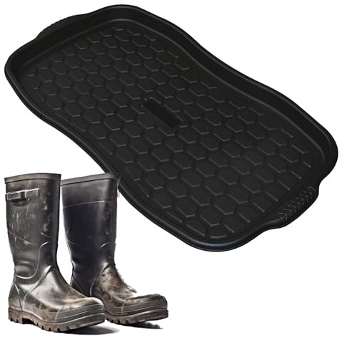 Multipurpose Versatile Black Shoe Tray Non-Slip Organiser | For Home Garden & Shed