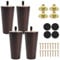 Zythrem 12cm Wooden Furniture Legs Wooden Sofa Legs Set of 4 Chair Table Leg Walnut Replacement Furniture Feet with Rubber Protection Pads & Pre-Drilled M8 Screws for Bed Couch Cabinet Footstool