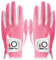 LOVMEAD Damen Golf handschuh Linke Hand Rechts Mikrofaser Regen Heiß Nass Allwetter Paar 2 Stück, Damen Golfhandschuhe Weich Flexibel Langlebig Verschleißfestigkeit Guter Grip (Rose, S, Beidhändig)