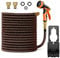 VonHaus Expandable Garden Hose – 50FT Flexible Hose Pipe with 10-Pattern Spray Nozzle & 1/2 and 3/4 Brass Fittings – 4-Layer Latex Kink Free Design Wall Mounted Heavy Duty Retractable Water Hose