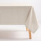 GAMUSI Mantel Antimanchas Rectangular Tela algodón Impermeable Rayas Lino, 160x200 cm