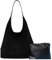 BOTCAM Frosted Große Kapazität Freizeittasche Einkaufstasche Lazy Tote Bag. Modische Persönlichkeit Unterarmtasche Retro Einfache Umhängetasche Für Frauen Taschen Schule Groß (Black, A)