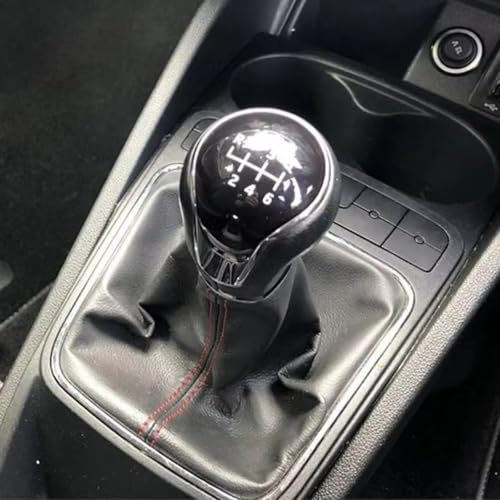 pomo palanca cambios Compatible Con SEAT Para IBIZA IV (6J) 2009 2010 2011 2012 2013 2014 2015 2016 2017 Adaptador Palanca Cambios Automática 5 Y 6 Velocidades Palanca Cambios Para Coche(6-speed)