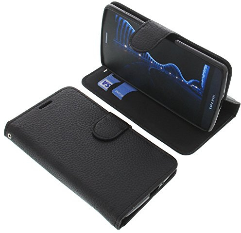 foto-kontor Tasche kompatibel mit TP-Link Neffos C5 Book Style schwarz Schutz Hülle Buch