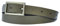 DayneQ Schmal 2,5cm Breit Echt Leder Guertel mit 4 Eckiger Schnalle NL-Grau 85cm Bundweit