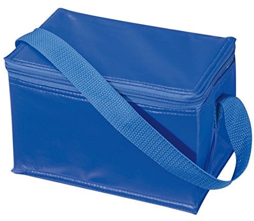 Sawfish Thermal Insulated Portable Cool Canvas Stripe Lunch Picnic Totes Carry Case Bag (Small, Blue, 0.33L)