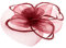 Tüll Fascinator Hüte mit Feder,Blumen Haar Clip Haarreif Haar Accessoire Schleier Tea Party Hochzeit Kirche Haarschmuck Kopfschmuck Kopfbedeckung für Frauen,Weinrot