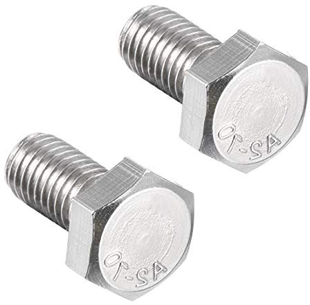sourcing map Filetage M8 acier inoxydable 304 16mm tête Hex vis fixation vis Gauche 2pcs