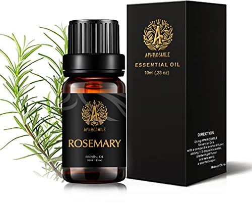 Aromatherapie Rosmarin Ätherisches Öl,10ml 100% reine Rosemarry Ätherisches Öl für Diffuser, Therapeutic Grad Rosmarin Ätherisches Öl für Luftbefeuchter, Aromarosmarinöl für Massage,Haut- & Haarpflege