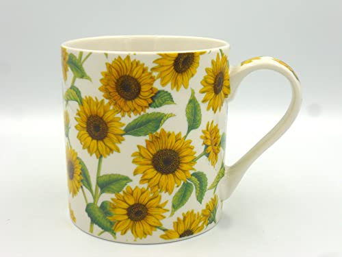 Heron Cross Pottery Sunflower design jumbo mug for the Abbeydale Collection
