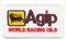 Agip Aufnäher Patches Aufbügler Tankstelle Motorsport Rennsport Racing Team Weiss