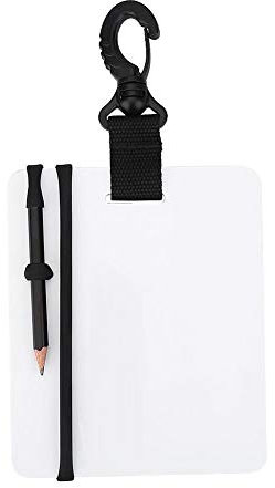 Unterwasser Schreibbrett, wasserdichtes Tauchen Unterwasser-Schreibtablett aus Kunststoff Dive Writing Slate Diving-Schreibtafel mit drehbarem Clip und Bleistift für Wassersport-Tauchschwimmen