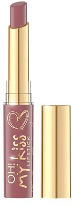 Eveline Cosmetics Oh! My Kiss Veganer Lippenstift mit Sheabutter - Komm schon Agnes! - Feuchtigkeitsspendende & pflegende Lippenpflege