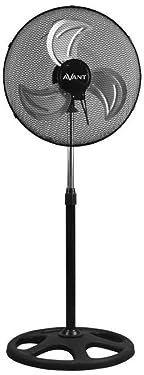 Avant Ventilador de pie | Pack de 2 unidades Ventilador de Pie Industrial 70W | Altura 45 Cm Regulable |Ventilador Silencioso Color Negro, Oscilante con 3 velocidades.