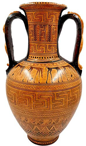 Amphore grecque de 36 cm avec des serpents formés dans ses anses, Art géométrique