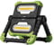 EMOS P4536 Projecteur de Chantier LED Pliable, Lampe de Travail rotative à 360° avec Arceau Super Lumineux 2000lm Batterie Portable Rechargeable USB 8000mAh 70m portée, Vert/Noir