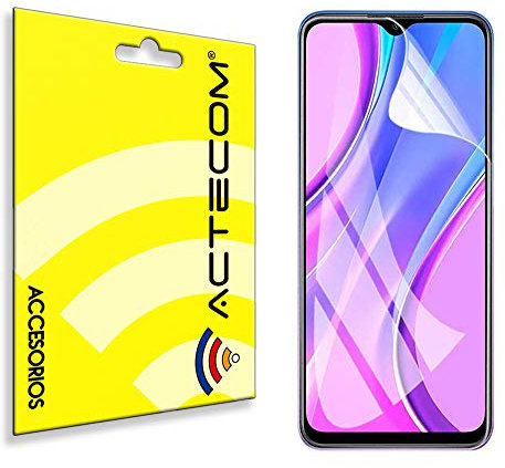 actecom® Protector de Pantalla TPU Hidrogel compatible con Xiaomi Mi 10 Lite Flexible Membrana Lámina Protectora Cubierta Protectora