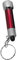 LED Flashlight Camping en Plein air Randonnée à Pied Lampe de Poche Portable Torche à la Main avec clé Anneau, Rouge