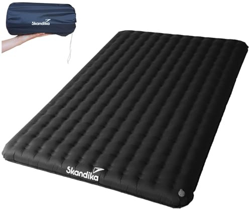 Skandika Isomatte Elite/Exclusive Air Single/Double | aufblasbare Matratze, kleines Packmaß, leistungsstarkes Ventil, Outdoor Schlafmatte, ultraleicht, extradick, Tragetasche | für Camping und Wandern