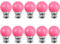 Aiwerttes Ampoules à baïonnette B22 Ampoule LED 2W Balle de golf Rose Ampoule à économie d'énergie (équivalent 20W) Petites ampoules à capuchon BC pour décoration, lot de 10