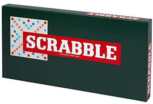 Ideal Scrabble Classic: a Reproduction of The original 1950's Design with Wooden Tiles, Classic Games, for 2-4 Players, Ages 10+