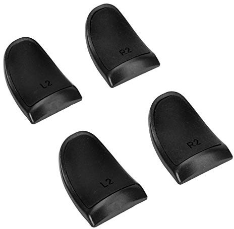 Extended Buttons Trigger, Moderate Härte L2 R2 Extended Grips Soft Touch Controller Extenders Buttons Extension Trigger deinstallieren für PS4 Game Controller(Schwarz)