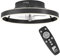 EGLO Deckenventilator mit Beleuchtung Marinella, Ventilator Decke dimmbar mit Fernbedienung, Timer und 3 Geschwindigkeiten, Stahl und Aluminium in schwarz, Kunststoff, warmweiß - kaltweiß, Ø 50 cm