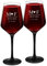 Maverton Ensemble de 2x Verre a vin pour Couples - Verres gravés pour mariage 370 ml - Verres à pied noir pour jeunes mariés - Souvenir Mariage - Cadeau Personnalisé - Cadeau Couple - Mariage