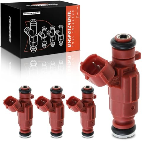 Frankberg 4x Einspritzventil Einspritzdüse Injektor 0280155940 | Kompatibel mit Primera Hatchback P12, Almera Tino V10, Primera Traveller WP11, Primera P11, Almera II Hatchback N16