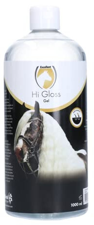 Excellent Hi Gloss Gel – 1L Glanzgel für Pferde – Mit Conditioner & Lavendelduft – Pflege für Mähne, Schweif & Fell – Pferdepflege-Gel