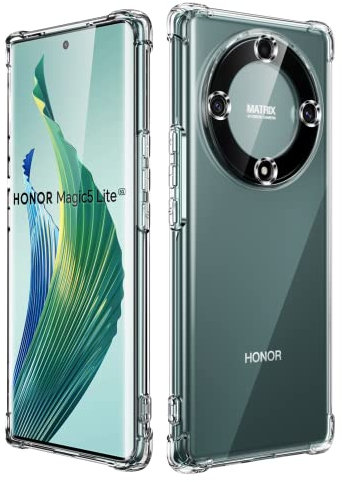 Oududianzi - Funda para Honor Magic 5 Lite 5G, Carcasa de Silicona con Parachoques de Aire a Prueba de Golpes, Funda de Protección TPU Suave Ultrafina -Transparente