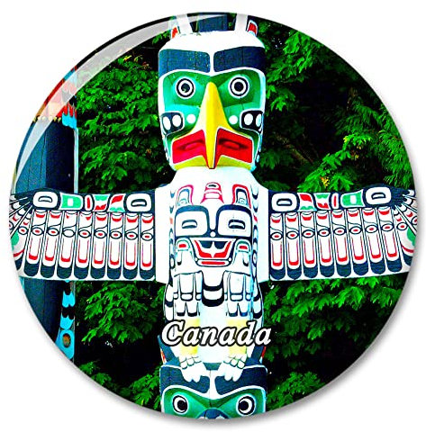 Kanada Totemstange Vancouver Kühlschrankmagnet Dekorativer Magnet Aufkleber Reise Souvenir Sammlung Tourist City Geschenk Whiteboard Küche