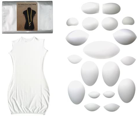 Pro Modular Dress Form Padding Plus Size Kit (24 Stück) - Verstellbare Körperform Set zum Nähen und Schaufensterpuppen - Erwachsene Weibliche Kleid Polsterung - Herstellung und Schneiderzubehör