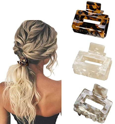 Krallenclip,3 Stück Rutschfeste Kleine Krallenclips Starker Halt Haarspangen Frauen Haarkrallenclips für Dickes Haar