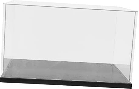Présentoir miniature de de boxe - Vitrine en verre - 1 pièce - Transparent - Pour poupée - Présentoir - Noir