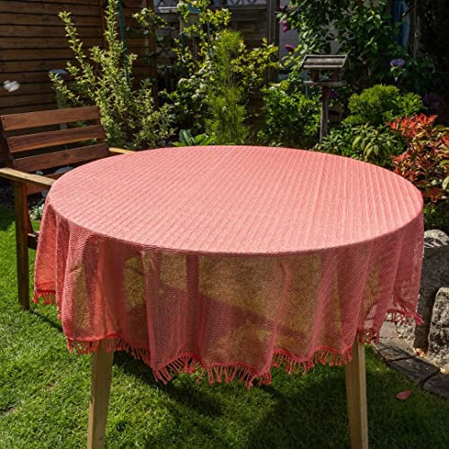 laro Gartentischdecke Wetterfest rutschfest Rund/Oval/Eckig, Muster:Rot, Größe:Rund Classic 160cm