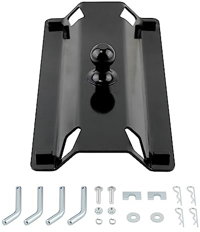 maXpeedingrods Universal Towing 5th Wheel Gooseneck Hitch Adapter Plate for Pickup Truck Bed Tow 25000 lbs with 2-5/16” Heat Treated Ball