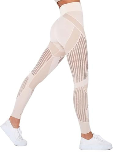 Yunafit Leggings Cleo Kompressionshose Damen für Sport,Gym - High Waist Booty Scrunch Butt Yoga Hosen Schwarz