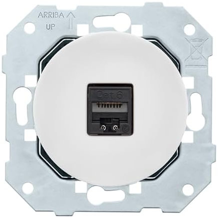 Fontini - Toma rj45 cat6, color blanco