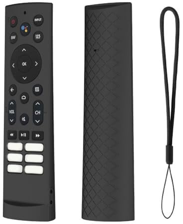 USTIYA Remote Case for Hisense Smart TV Voice Remote ERF3F80 ERF3A90 ZDB1210320 U7G U9G U8 Series 4K ULED Protective Control Cover Silicone (Black)